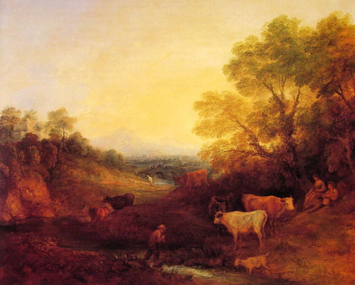 Thomas Gainsborough Landscape with Cattle
